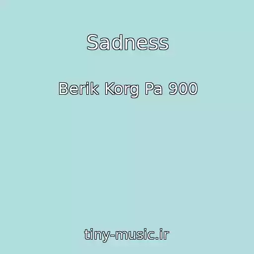 کاور آهنگ Sadness از Berik Korg Pa 900