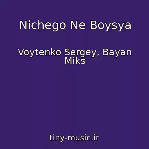 کاور آهنگ Nichego Ne Boysya از Voytenko Sergey, Bayan Miks