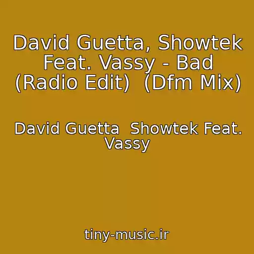 کاور آهنگ David Guetta, Showtek Feat. Vassy - Bad (Radio Edit)  (Dfm Mix) از David Guetta  Showtek Feat. Vassy