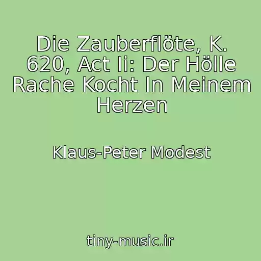 کاور آهنگ Die Zauberflöte, K. 620, Act Ii: Der Hölle Rache Kocht In Meinem Herzen از Klaus-Peter Modest