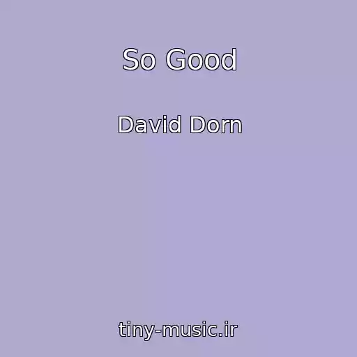 کاور آهنگ So Good از David Dorn