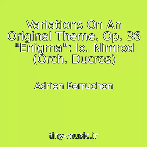 کاور آهنگ Variations On An Original Theme, Op. 36 "Enigma": Ix. Nimrod (Orch. Ducros) از Adrien Perruchon