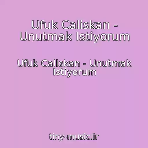 کاور آهنگ Ufuk Caliskan - Unutmak Istiyorum از Ufuk Caliskan - Unutmak Istiyorum
