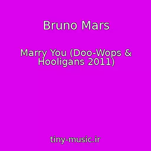 کاور آهنگ Bruno Mars از Marry You (Doo-Wops & Hooligans 2011)