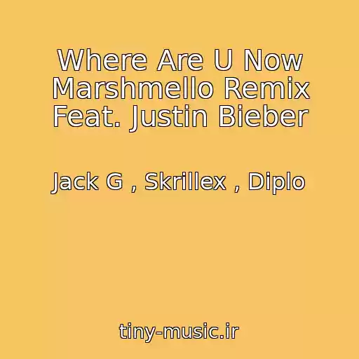 کاور آهنگ Where Are U Now Marshmello Remix Feat. Justin Bieber از Jack G , Skrillex , Diplo