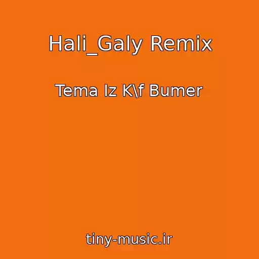 کاور آهنگ Hali_Galy Remix از Tema Iz K\f Bumer