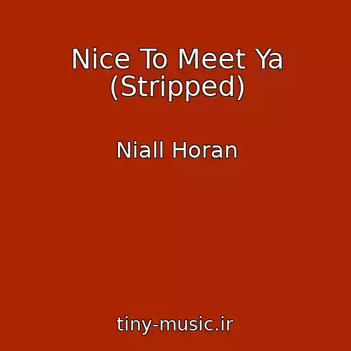 کاور آهنگ Nice To Meet Ya (Stripped) از Niall Horan