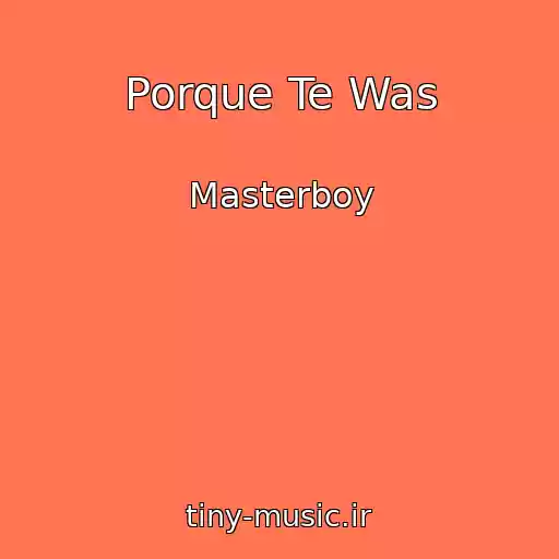 کاور آهنگ Porque Te Was از Masterboy