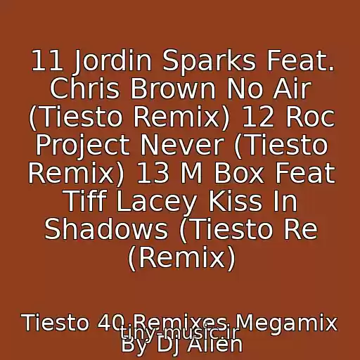 کاور آهنگ 11 Jordin Sparks Feat. Chris Brown No Air (Tiesto Remix) 12 Roc Project Never (Tiesto Remix) 13 M Box Feat Tiff Lacey Kiss In Shadows (Tiesto Re (Remix) از Tiesto 40 Remixes Megamix By Dj Alien