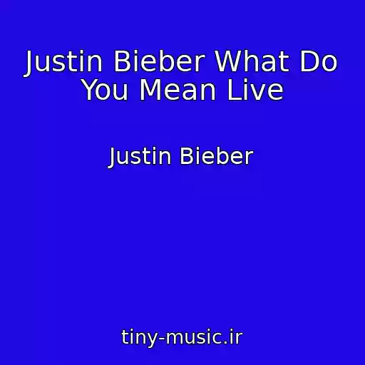 کاور آهنگ Justin Bieber What Do You Mean Live از Justin Bieber