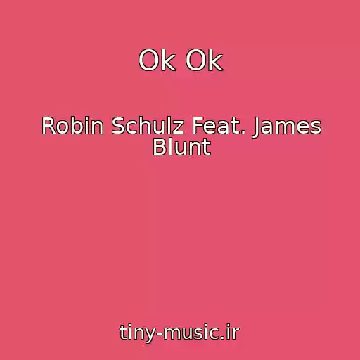 کاور آهنگ Ok Ok از Robin Schulz Feat. James Blunt
