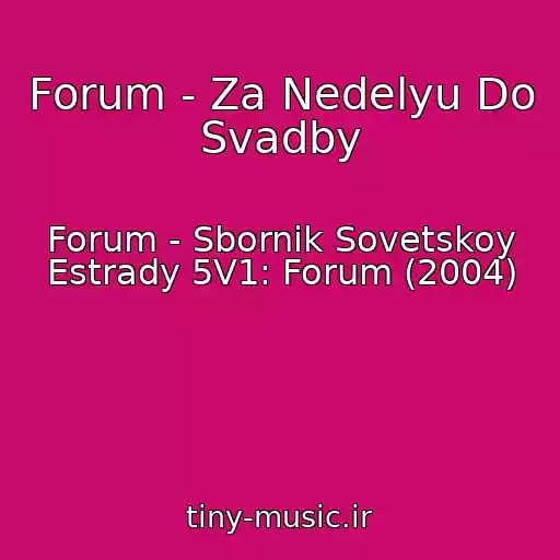 کاور آهنگ Forum - Za Nedelyu Do Svadby از Forum - Sbornik Sovetskoy Estrady 5V1: Forum (2004)