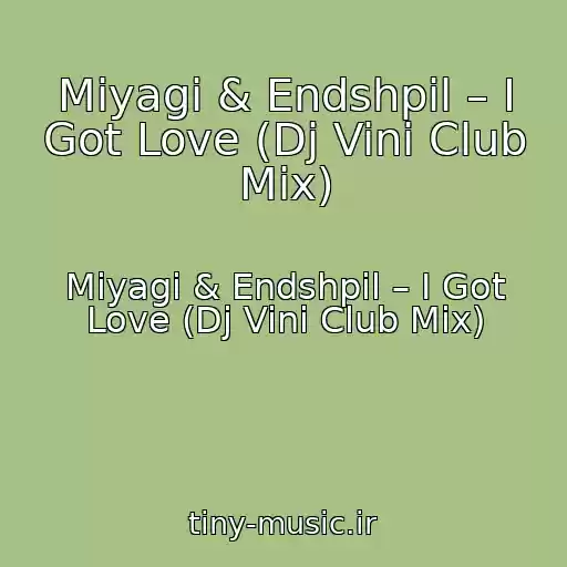 کاور آهنگ Miyagi & Endshpil – I Got Love (Dj Vini Club Mix) از Miyagi & Endshpil – I Got Love (Dj Vini Club Mix)