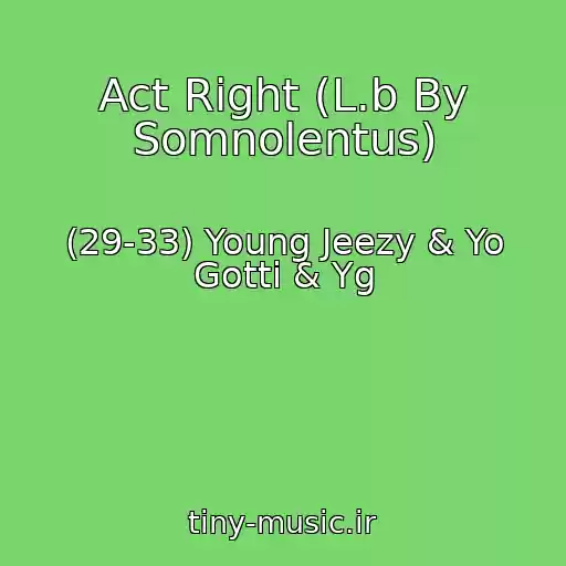 کاور آهنگ Act Right (L.b By Somnolentus) از (29-33) Young Jeezy & Yo Gotti & Yg