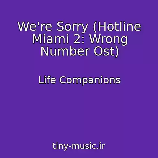کاور آهنگ We're Sorry (Hotline Miami 2: Wrong Number Ost) از Life Companions