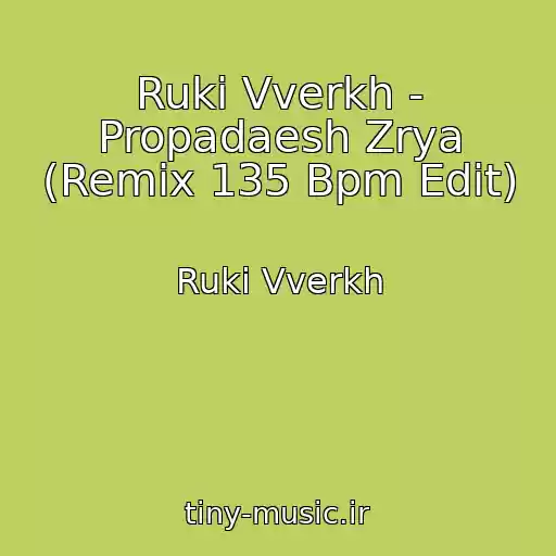 کاور آهنگ Ruki Vverkh - Propadaesh Zrya (Remix 135 Bpm Edit) از Ruki Vverkh