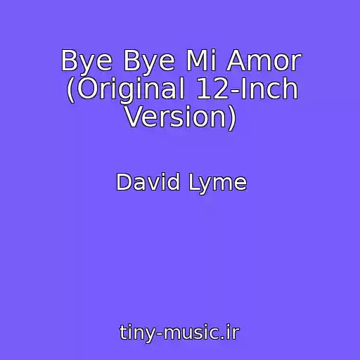 کاور آهنگ Bye Bye Mi Amor (Original 12-Inch Version) از David Lyme