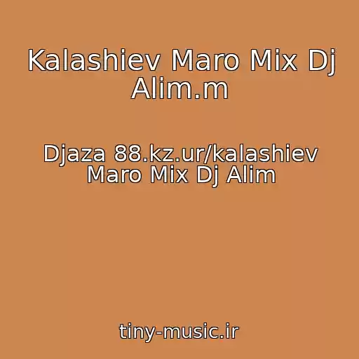 کاور آهنگ Kalashiev Maro Mix Dj Alim.m از Djaza 88.kz.ur/kalashiev Maro Mix Dj Alim