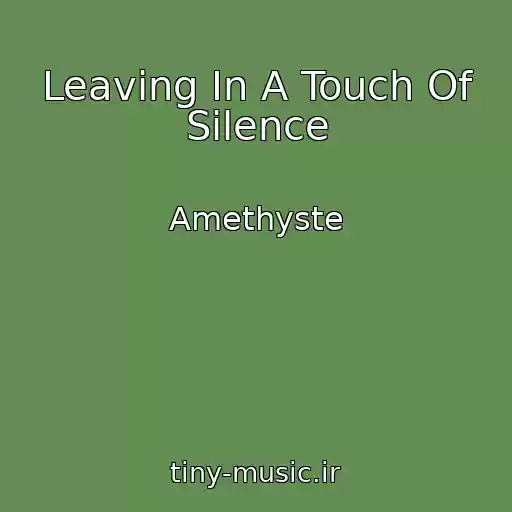 کاور آهنگ Leaving In A Touch Of Silence از Amethyste
