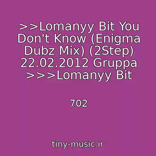 کاور آهنگ >>Lomanyy Bit You Don't Know (Enigma Dubz Mix) (2Step) 22.02.2012 Gruppa >>>Lomanyy Bit از 702