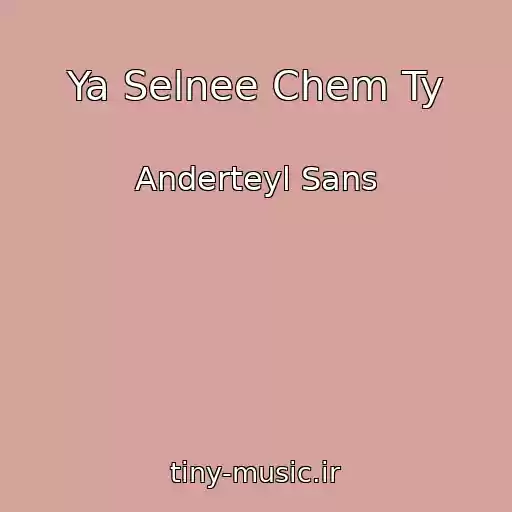 کاور آهنگ Ya Selnee Chem Ty از Anderteyl Sans