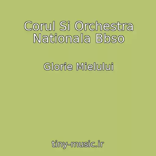 کاور آهنگ Corul Si Orchestra Nationala Bbso از Glorie Mielului