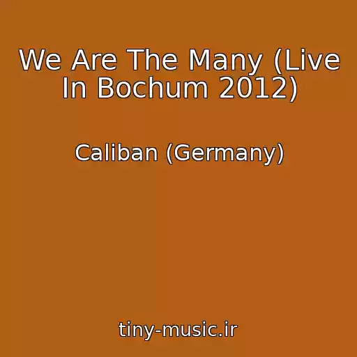 کاور آهنگ We Are The Many (Live In Bochum 2012) از Caliban (Germany)