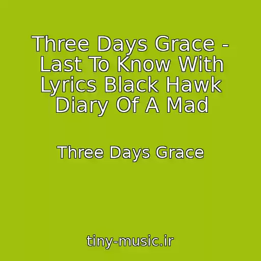 کاور آهنگ Three Days Grace - Last To Know With Lyrics Black Hawk Diary Of A Mad از Three Days Grace