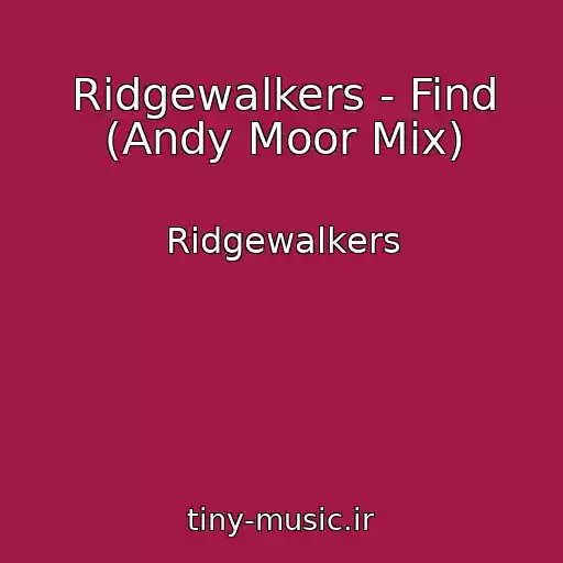 کاور آهنگ Ridgewalkers - Find (Andy Moor Mix) از Ridgewalkers