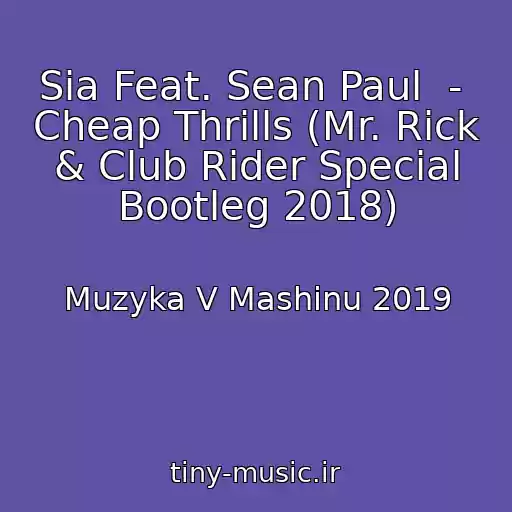 کاور آهنگ Sia Feat. Sean Paul  -  Cheap Thrills (Mr. Rick & Club Rider Special Bootleg 2018) از Muzyka V Mashinu 2019