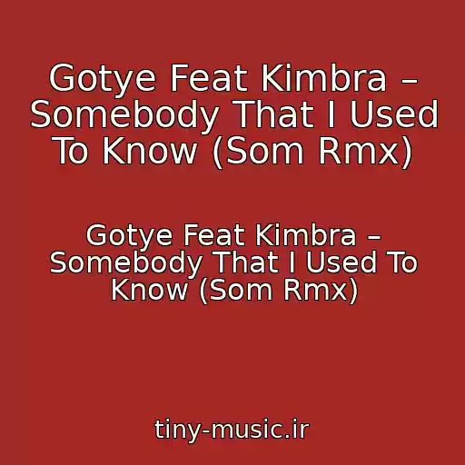 کاور آهنگ Gotye Feat Kimbra – Somebody That I Used To Know (Som Rmx) از Gotye Feat Kimbra – Somebody That I Used To Know (Som Rmx)