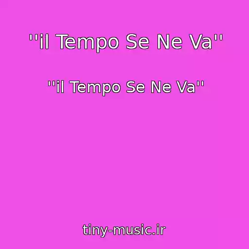 کاور آهنگ ''il Tempo Se Ne Va'' از ''il Tempo Se Ne Va''