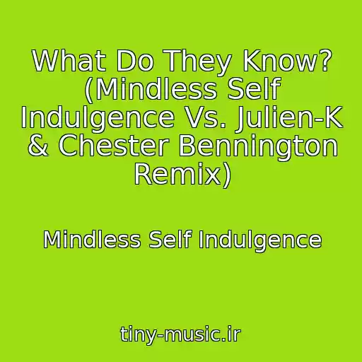کاور آهنگ What Do They Know? (Mindless Self Indulgence Vs. Julien-K & Chester Bennington Remix) از Mindless Self Indulgence
