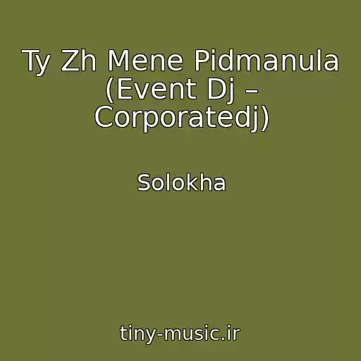 کاور آهنگ Ty Zh Mene Pidmanula (Event Dj – Corporatedj) از Solokha
