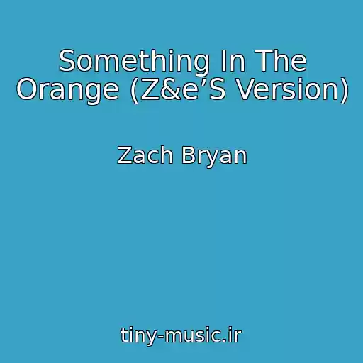 کاور آهنگ Something In The Orange (Z&e’S Version) از Zach Bryan