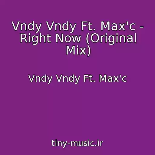 کاور آهنگ Vndy Vndy Ft. Max'c - Right Now (Original Mix) از Vndy Vndy Ft. Max'c