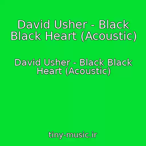 کاور آهنگ David Usher - Black Black Heart (Acoustic) از David Usher - Black Black Heart (Acoustic)