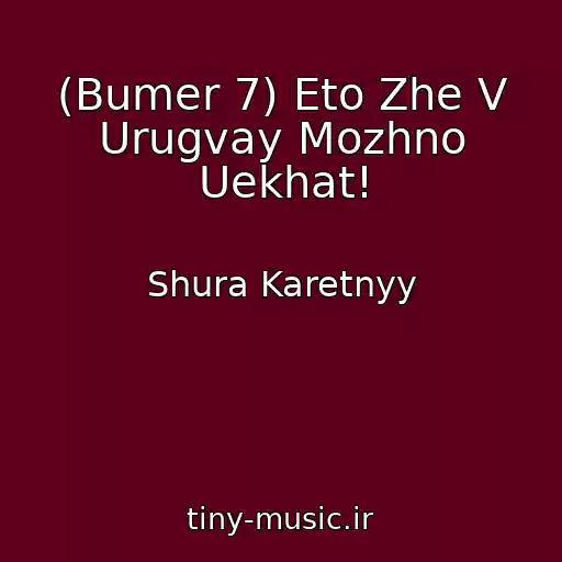 کاور آهنگ (Bumer 7) Eto Zhe V Urugvay Mozhno Uekhat! از Shura Karetnyy