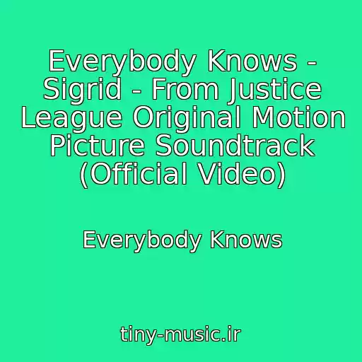 کاور آهنگ Everybody Knows - Sigrid - From Justice League Original Motion Picture Soundtrack (Official Video) از Everybody Knows