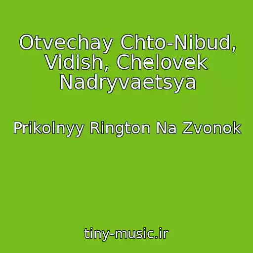 کاور آهنگ Otvechay Chto-Nibud, Vidish, Chelovek Nadryvaetsya از Prikolnyy Rington Na Zvonok