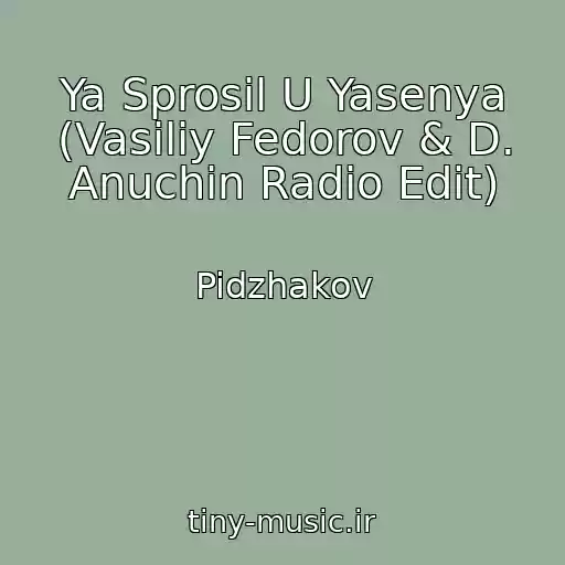 کاور آهنگ Ya Sprosil U Yasenya (Vasiliy Fedorov & D. Anuchin Radio Edit) از Pidzhakov