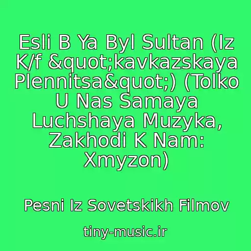 کاور آهنگ Esli B Ya Byl Sultan (Iz K/f "kavkazskaya Plennitsa") (Tolko U Nas Samaya Luchshaya Muzyka, Zakhodi K Nam: Xmyzon) از Pesni Iz Sovetskikh Filmov