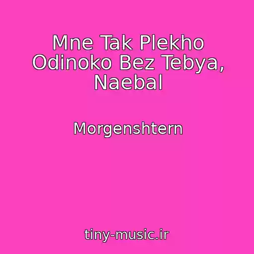 کاور آهنگ Mne Tak Plekho Odinoko Bez Tebya, Naebal از Morgenshtern