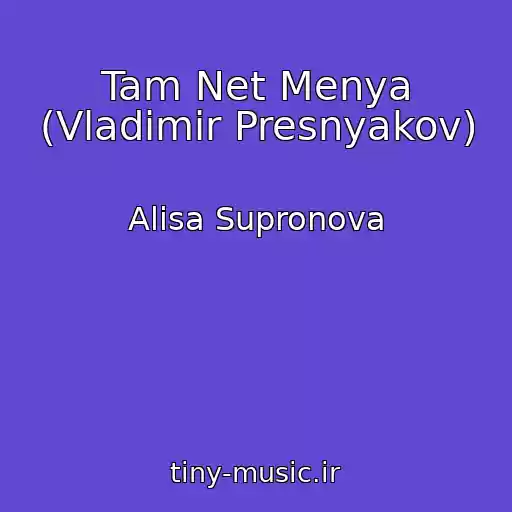 کاور آهنگ Tam Net Menya (Vladimir Presnyakov) از Alisa Supronova