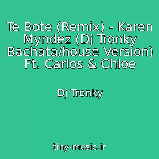 کاور آهنگ Te Bote (Remix) - Karen Myndez (Dj Tronky Bachata/house Version) Ft. Carlos & Chloe از Dj Tronky