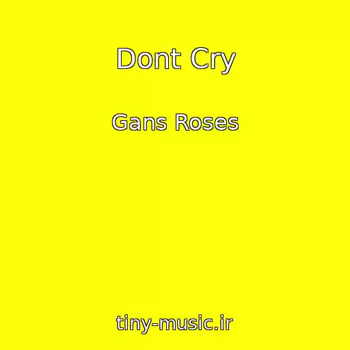 کاور آهنگ Dont Cry از Gans Roses