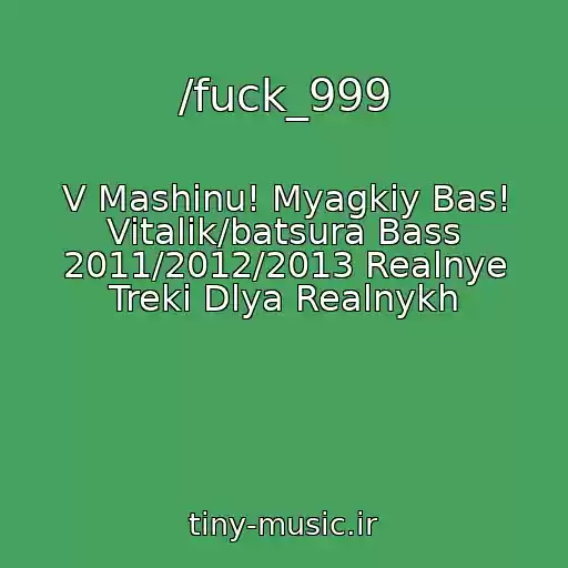 کاور آهنگ /fuck_999 از V Mashinu! Myagkiy Bas! Vitalik/batsura Bass 2011/2012/2013 Realnye Treki Dlya Realnykh