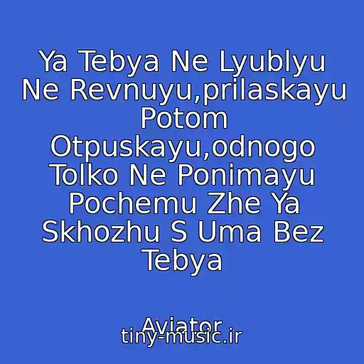 کاور آهنگ Ya Tebya Ne Lyublyu Ne Revnuyu,prilaskayu Potom Otpuskayu,odnogo Tolko Ne Ponimayu Pochemu Zhe Ya Skhozhu S Uma Bez Tebya از Aviator
