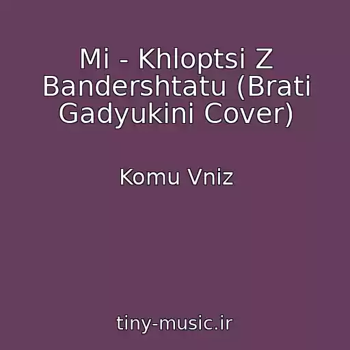 کاور آهنگ Mi - Khloptsі Z Bandershtatu (Brati Gadyukіni Cover) از Komu Vniz