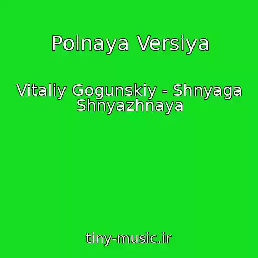 کاور آهنگ Polnaya Versiya از Vitaliy Gogunskiy - Shnyaga Shnyazhnaya